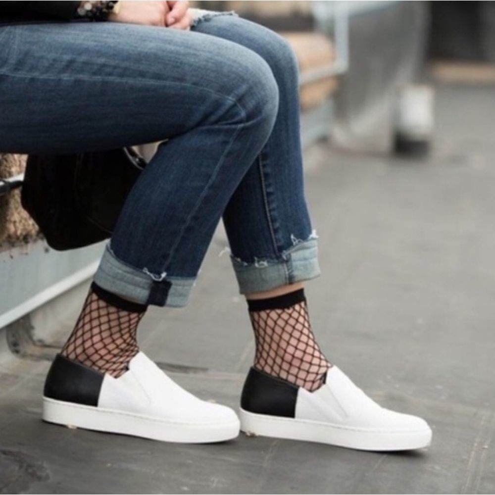 FREE PEOPLE shoes white varsity slip‎ on color block sneaker 39/9
